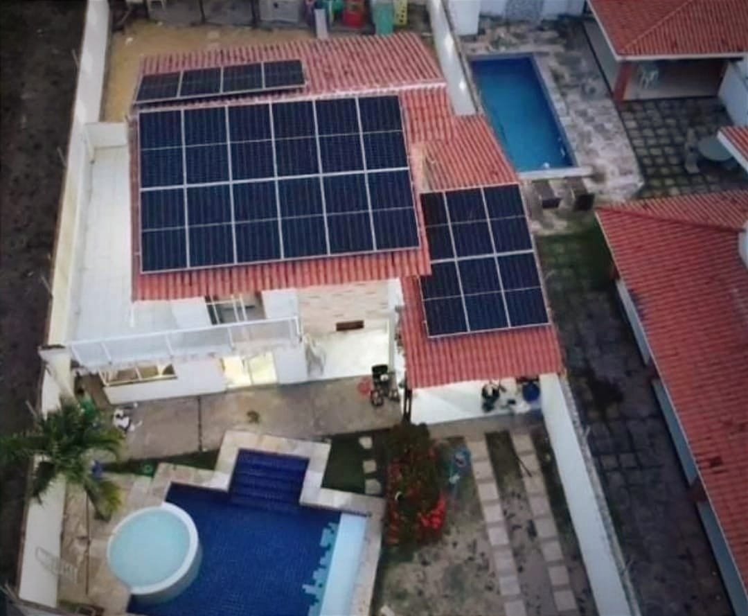 Vista aérea da casa